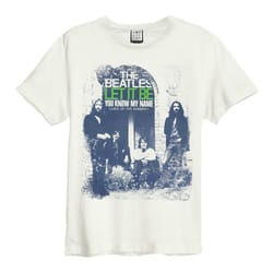 Amplified Unisex Adult You Know My Name The Beatles T-Shirt - S, Vintage White