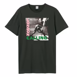 Amplified Unisex Adult London Calling The Clash T-Shirt
