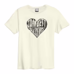 Amplified Unisex Adult Joan Jett & The Black Hearts T-Shirt - XS, Vintage White