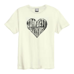 Amplified Unisex Adult Joan Jett & The Black Hearts T-Shirt - XS, Vintage White