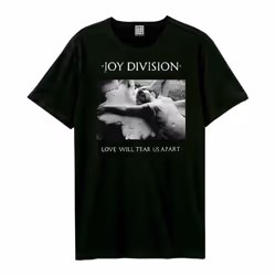 Amplified Unisex Adult Love Will Tear Us Apart Joy Division T-Shirt - M, Black