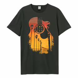 Amplified Unisex Adult Sunset T-Shirt - XS, Charcoal