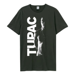 Amplified Unisex Adult Tupac Shakur T-Shirt - XS, Charcoal