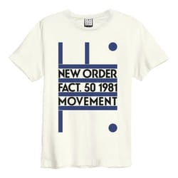 Amplified Unisex Adult Movement New Order T-Shirt - XS, Vintage White