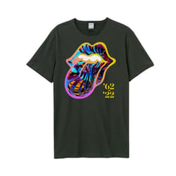 Amplified Unisex Adult Sixty Tongue The Rolling Stones T-Shirt - 3XL, Charcoal
