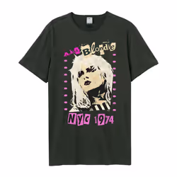 Amplified Unisex Adult NYC 1974 Blondie T-Shirt - 3XL, Charcoal