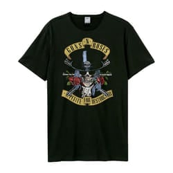 Amplified Unisex Adult Top Hat Skull Guns N Roses T-Shirt - XL, Black