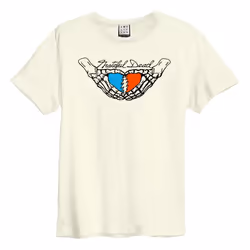Amplified Unisex Adult Heart Shaped Grateful Dead T-Shirt - M, Vintage White