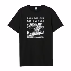 Amplified Unisex Adult Monk Fire Rage Against the Machine T-Shirt - 2XL, Black