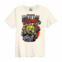 Amplified Unisex Adult 40 Years Motley Crue T-Shirt - M, Vintage White