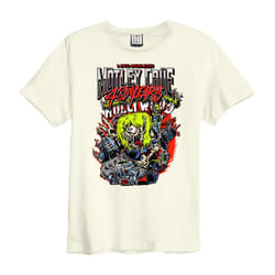 Amplified Unisex Adult 40 Years Motley Crue T-Shirt - XS, Vintage White