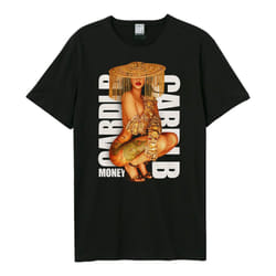 Amplified Unisex Adult Money Squat Cardi B T-Shirt - XS, Black
