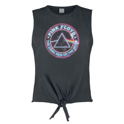 Amplified Womens/Ladies Neon Sign Pink Floyd Tank Top - S, Charcoal