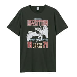 Amplified Unisex Adult Tokyo 71 Led Zeppelin T-Shirt - S, Charcoal
