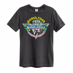 Amplified Unisex Adult World Tour 78' Van Halen T-Shirt
