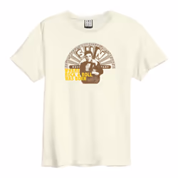 Amplified Unisex Adult Rock & Roll Sun Records & Elvis T-Shirt - XS, Vintage White