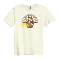 Amplified Unisex Adult Rock & Roll Sun Records & Elvis T-Shirt - XS, Vintage White