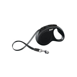Flexi New Classic Retractable Dog Cord - 5m, Black