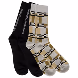 Dare 2B Unisex Adult Henry Holland Socks Set (Pack of 2) - 6 UK-8 UK, Black/Beige/Grey