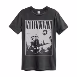 Amplified Unisex Adult Group Shot Nirvana T-Shirt - 3XL, Charcoal