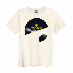 Amplified Unisex Adult Vinyl Sleeve T-Shirt - XS, Vintage White
