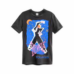 Amplified Unisex Adult Serious Moonlight David Bowie T-Shirt - XS, Charcoal