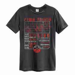 Amplified Unisex Adult The Wall Pink Floyd T-Shirt - XS, Charcoal/Red