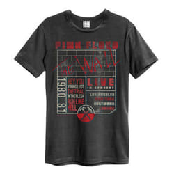 Amplified Unisex Adult The Wall Pink Floyd T-Shirt - XS, Charcoal/Red