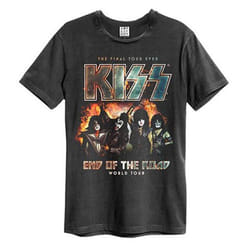 Amplified Unisex Adult End Of The Road Tour Kiss T-Shirt - XL, Charcoal