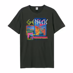 Amplified Unisex Adult World Tour 78 Genesis T-Shirt - 3XL, Charcoal