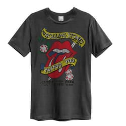 Amplified Unisex Adult Tattoo You The Rolling Stones T-Shirt - XS, Charcoal