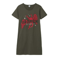 Amplified Womens/Ladies Icarus Led Zeppelin T-Shirt Dress - S, Charcoal/Red
