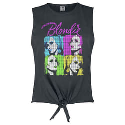 Amplified Womens/Ladies Quadrant Blondie Neon T-Shirt - S, Charcoal