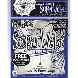 Rubies Stretch Spider Web Halloween Decoration - L, White