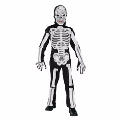 Rubies Childrens/Kids Skeleton EVA Costume - M, Black/White