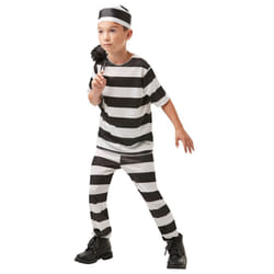 Rubies Childrens/Kids Prisoner Costume Top & Bottoms - S, Black/White