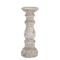 Hill Interiors Ceramic Column Candle Holder - 45cm x 16cm x 16cm, Stone