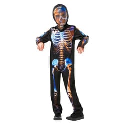 Rubies Boys Skeleton Glow In The Dark Costume Suit - 7-8 Years, Black/Blue