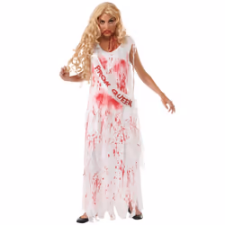 Rubies Bloody Prom Queen Costume - Standard, White/Red
