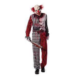 Rubies Mens Evil Clown Costume - Standard, Red/Black/White
