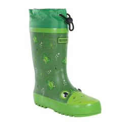 Regatta Childrens/Kids Mudplay Jnr Frog Square Wellington Boots - 1 UK, Frog Green