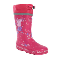 Regatta Childrens/Kids Splash Peppa Pig Tropical Wellington Boots - 10 UK Child, Pink Fusion