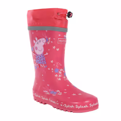 Regatta Childrens/Kids Splash Peppa Pig Tropical Wellington Boots - 12 UK Child, Pink Fusion