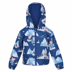 Regatta Childrens/Kids Muddy Puddle Peppa Pig Winter Scene Padded Waterproof Jacket - 3-4 Years, Space Blue