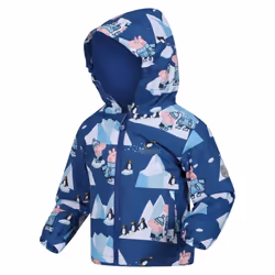 Regatta Childrens/Kids Muddy Puddle Peppa Pig Winter Scene Padded Waterproof Jacket - 3-4 Years, Space Blue