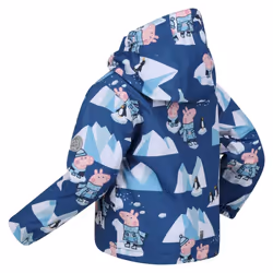 Regatta Childrens/Kids Muddy Puddle Peppa Pig Winter Scene Padded Waterproof Jacket - 3-4 Years, Space Blue