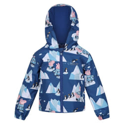 Regatta Childrens/Kids Muddy Puddle Peppa Pig Winter Scene Padded Waterproof Jacket - 5-6 Years, Space Blue