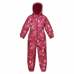 Regatta Childrens/Kids Pobble Peppa Pig Puddle Suit - 24-36 Months, Berry Pink/Autumn