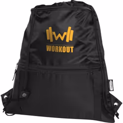 Bullet Adventure Recycled Insulated Drawstring Bag - One Size, Solid Black
