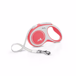 Flexi New Comfort Tape Retractable Dog Lead - 5m, Red